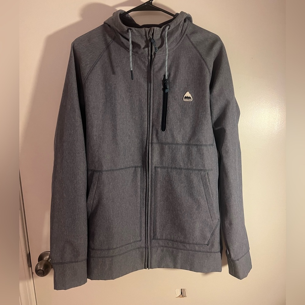 Burton M Mens Crown Weatherproof Full Zip Sweatshirt Fleece Gray Heather